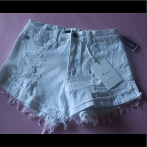 White Denim Shorts